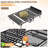 Heavy Duty Black Classic Farmhouse，12”Underbed Clearance ,Premium Steel Slat Mattress Foundation With Storage,