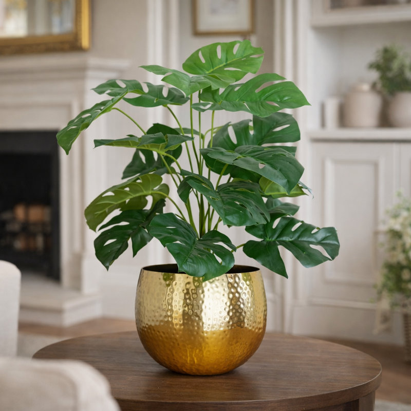 60cm Faux Plant in Metal Planter