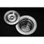 Évier de cuisine en quartz 13,38 po x 17,68 po - Amortissement thermique et phonique à porter avec grille à crépine à surface noire et grattoir