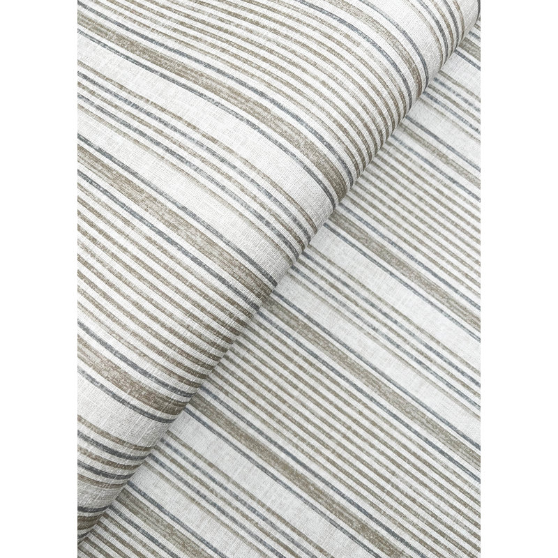 Ayanna Light Green Striped Wallpaper, White
