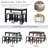 Modern Bar Dining Table Set With Storage Drawers And Padded Stools-105849870