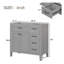 Meuble-lavabo 36 po sans lavabo, base d'armoire seulement, armoire de salle de bain avec tiroirs, cadre solide et panneau de fibres à densité moyenne, gris-118004380
