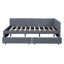 Full Size Upholstered Daybed With 2 Storage Drawers Sofa Bed Frame No Box Spring Needed, Linen Fabric-118022083
