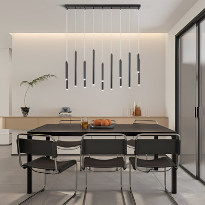Lustre linéaire à DEL en forme de flûte à DEL 14 lumières Genia