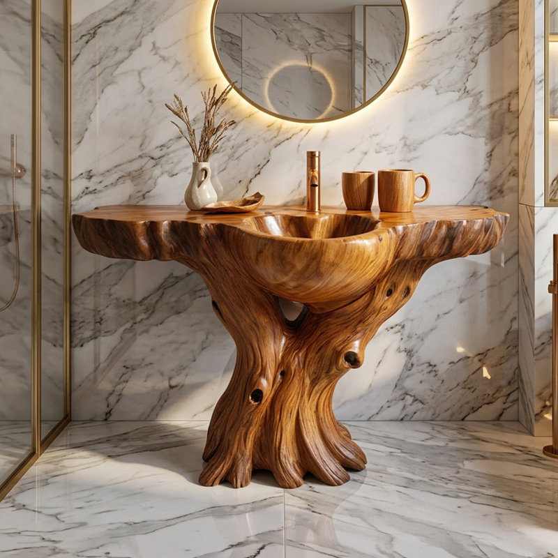 Décoration de meuble-lavabo intégré