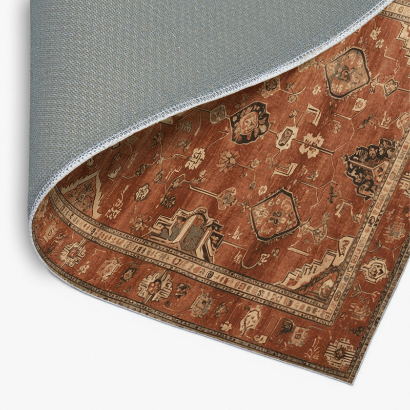 Turkish Brown Indoor and Outdoor Area Rug, Rectangle 2' x 3'