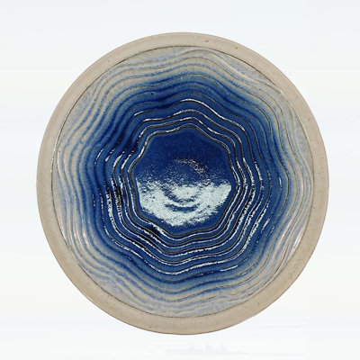 Handmade Glazed Ceramic Bird Bath with 17 Inch Embossed Tray and 18 Inch Pedestal, White to Rose Ombre Gradient for Outdoor Use