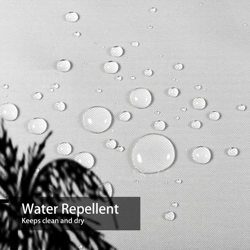 Rideau de douche imperméable à l'eau avec 10 crochets, L 72 po x l 84 po