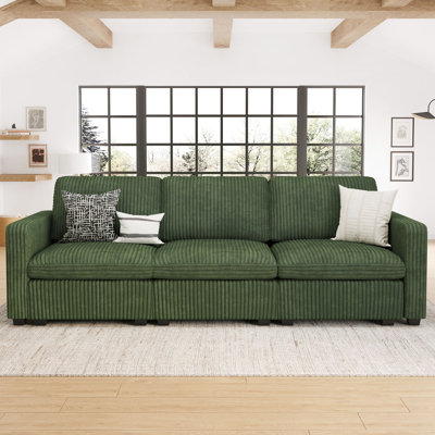 Hymes 101.5'' Wide 3-Seat Sofa Modular Sectional Sofa Apartment Storage Couch With Detachable Cushion Cover