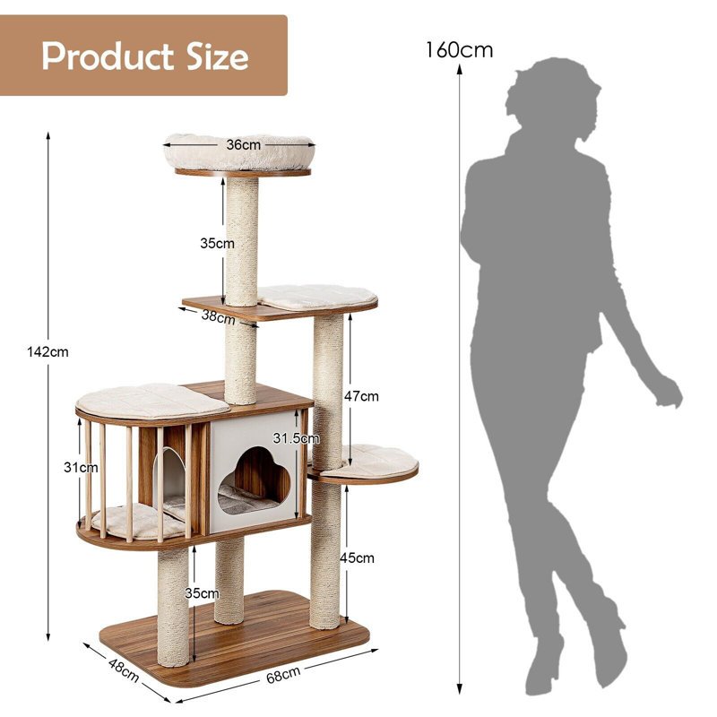 Scoles 55.81cm H Cat Tree
