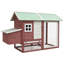 Cage à poulet Vidaxl en pin massif et bois de sapin 66,9 po x 31,9 po x 43,3 po-128784229