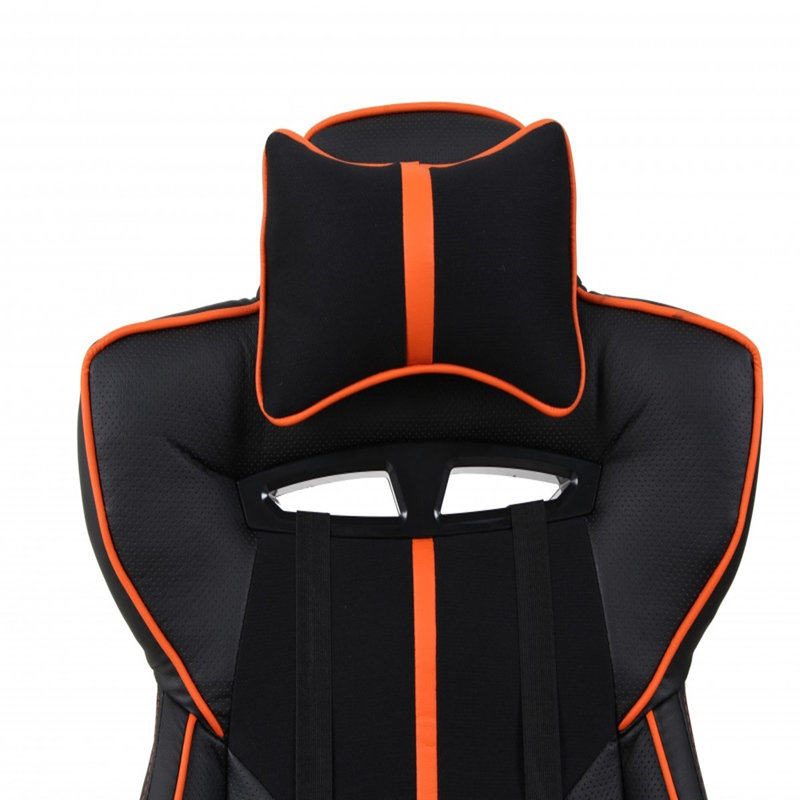Fauteuil de jeu et de course pivotant noir Inbox Zero