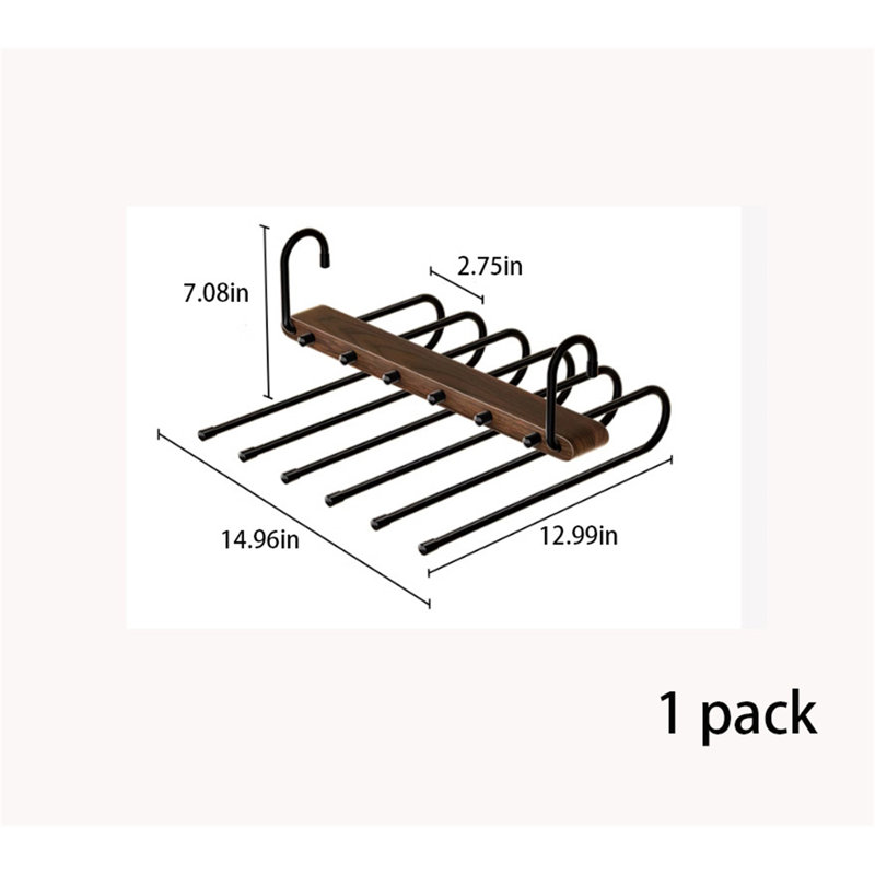 Porte-pantalons pliable en bois massif, 1