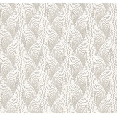 Metallic Light Scallop Wallpaper