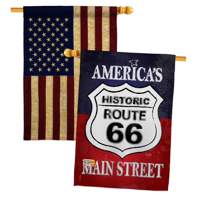 Double Sided 40'' H x 28'' W Polyester Independence Day House Flag