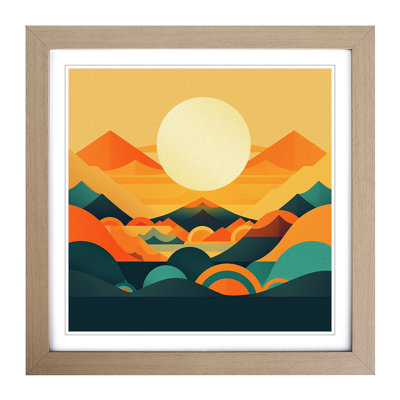 Sunrise Mid-Century - Framed Print