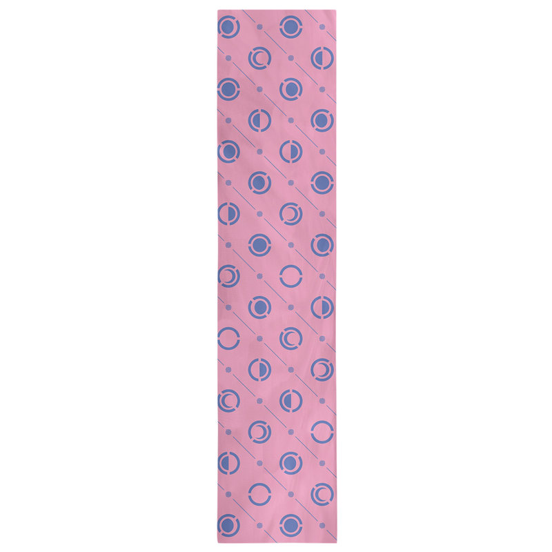 Classic Moon Phases Table Runner, 16" x 72", Pink/Light Navy Blue
