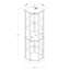 Vitrine de coin éclairée à 6 tablettes avec tablettes réglables en verre trempé et miroir arrière, cerisier (ampoule E26 non incluse)