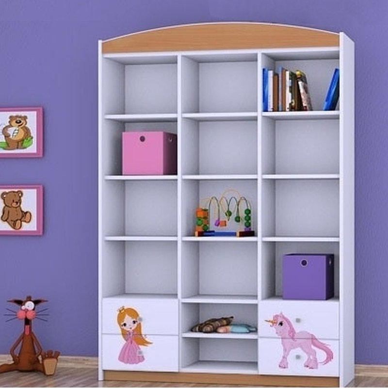 Kayla 183cm H X 132cm W Kids Cube, Natural