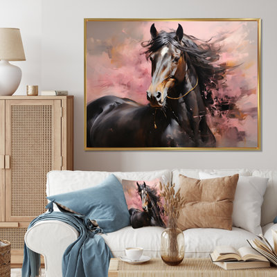 " Pink Brown Horse Vibrant Pink Equine I "