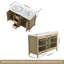 Meuble-lavabo double autoportant de 54 pouces entièrement assemblé avec comptoir en marbre blanc reconstitué-457438635