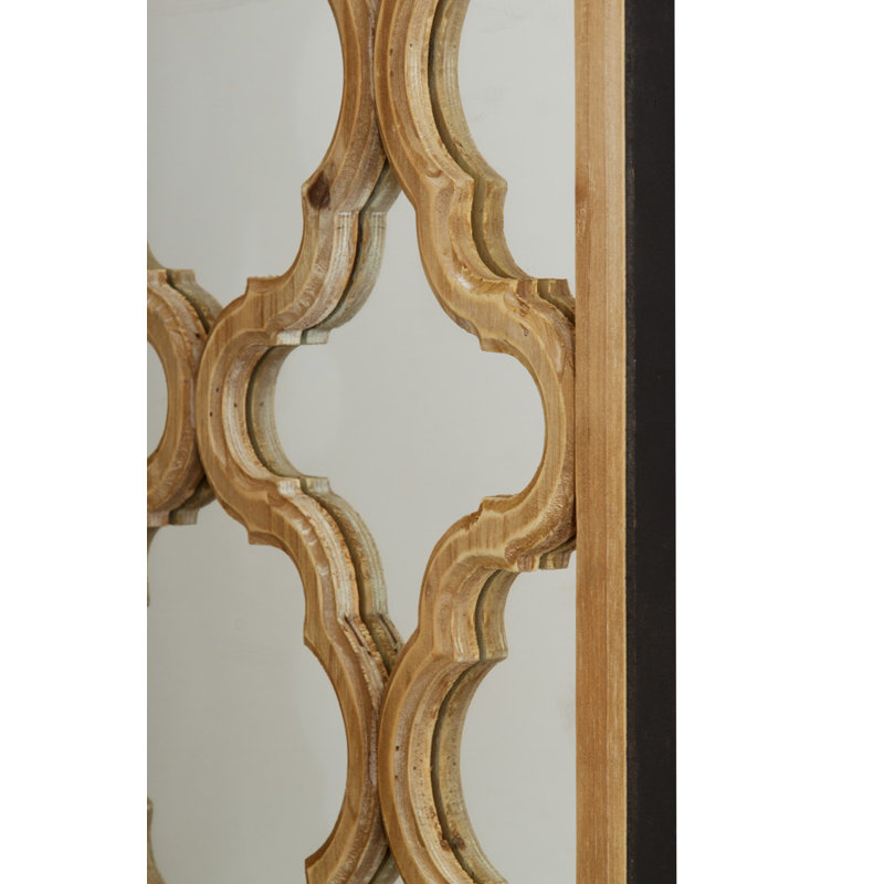 Zoie Glass Flat Wall Mirror, Natural