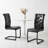 UrbanElegance Modern Minimalist Dining Chair Set with C-Shaped Cantilever Frame and Crocodile Faux Leather Upholstery-1314459477-1314459474