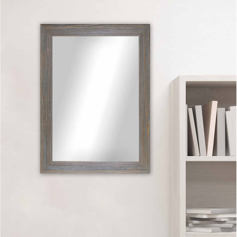 Pernie Wood Flat Mirror, 38.75" H x 32.75" W