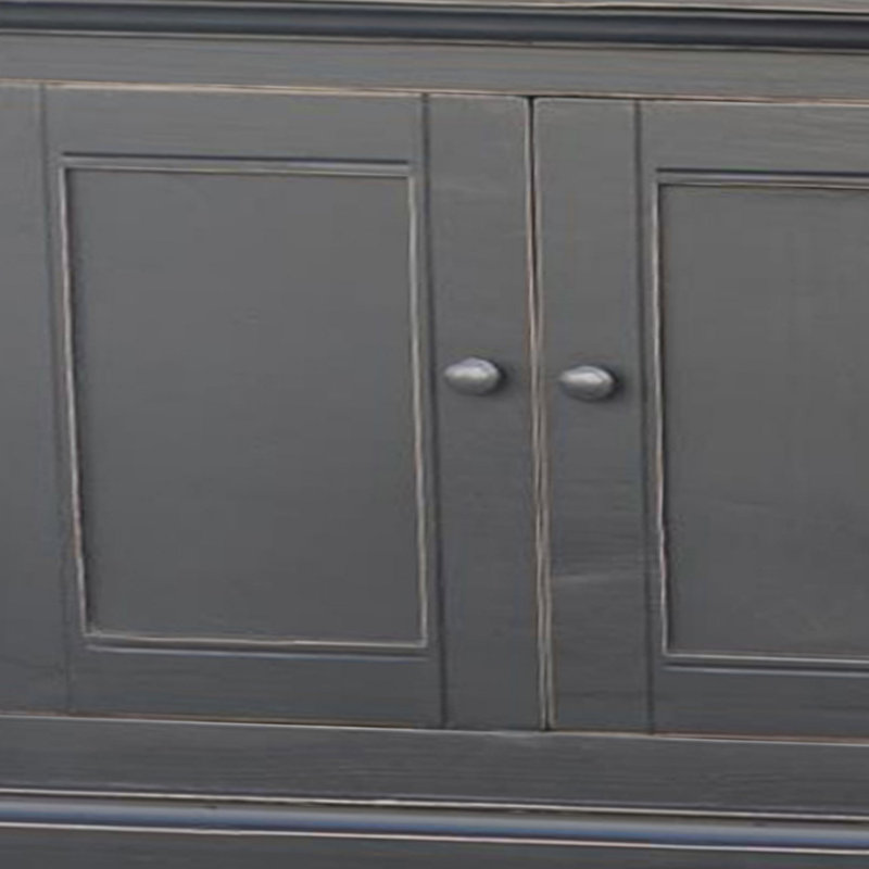 Koski 34" Tall 6-Door Cabinet, Matte Black