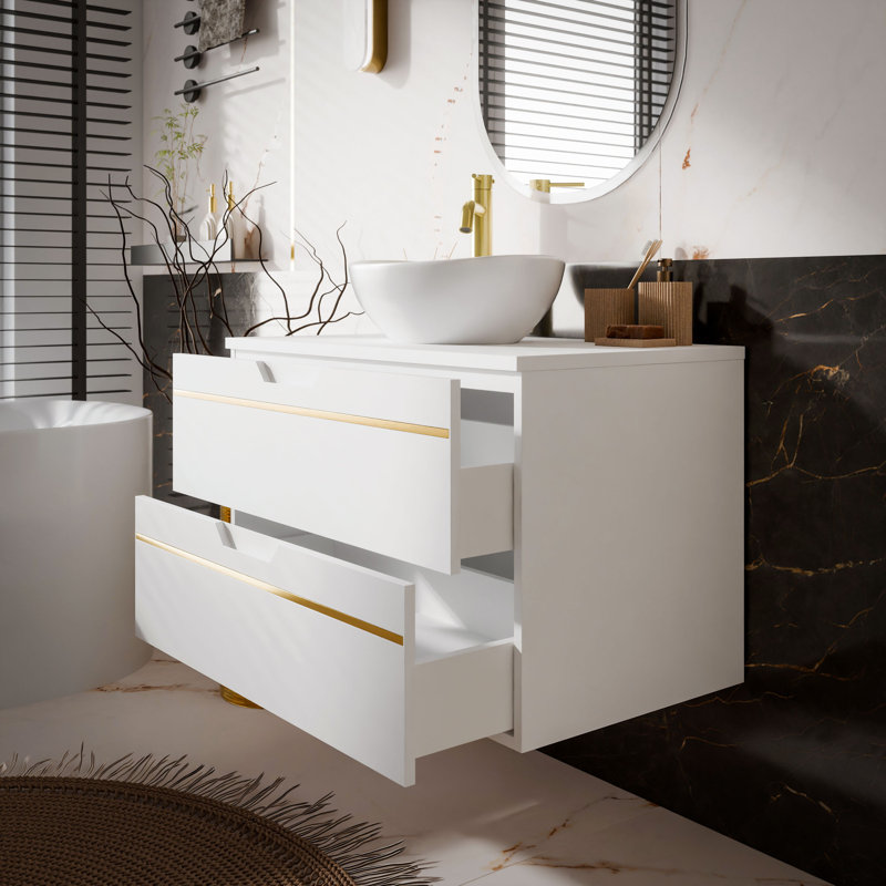 60mm Single Bathroom Vanity with Ceramic Basin