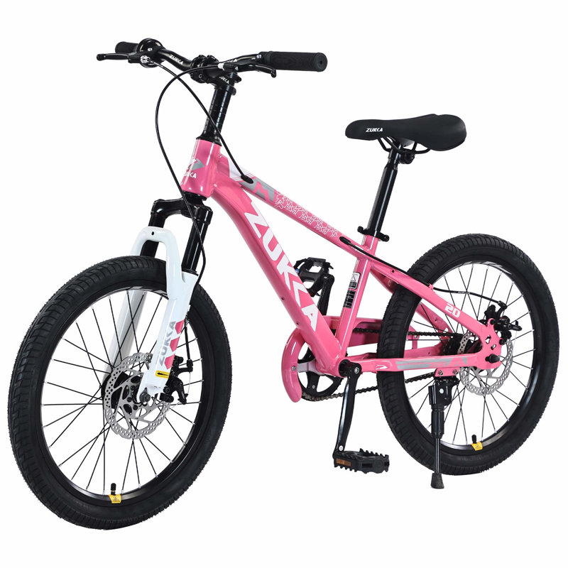 Vélo de montagne ZUKKA, 20 pouces pour garçons et filles de 7 à 10 ans, Pink