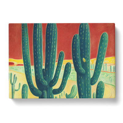 Evolving Cactus - Wrapped Canvas Painting