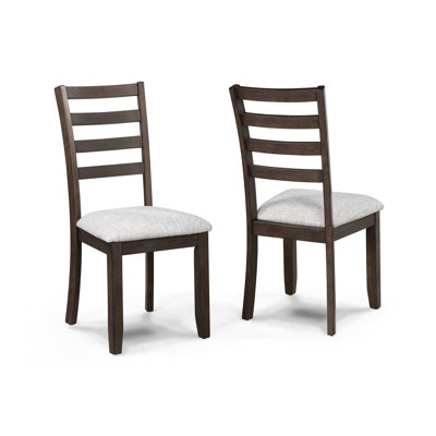 Chaises de salle à manger contemporaines à dossier et rembourrées grises 2 pièces, largeur 19 po, pour et brun 35 lb, profondeur 21,8 po, assise large