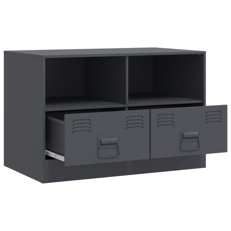 Aleithia Unfinished TV Stand for TVs up to 24", Anthracite
