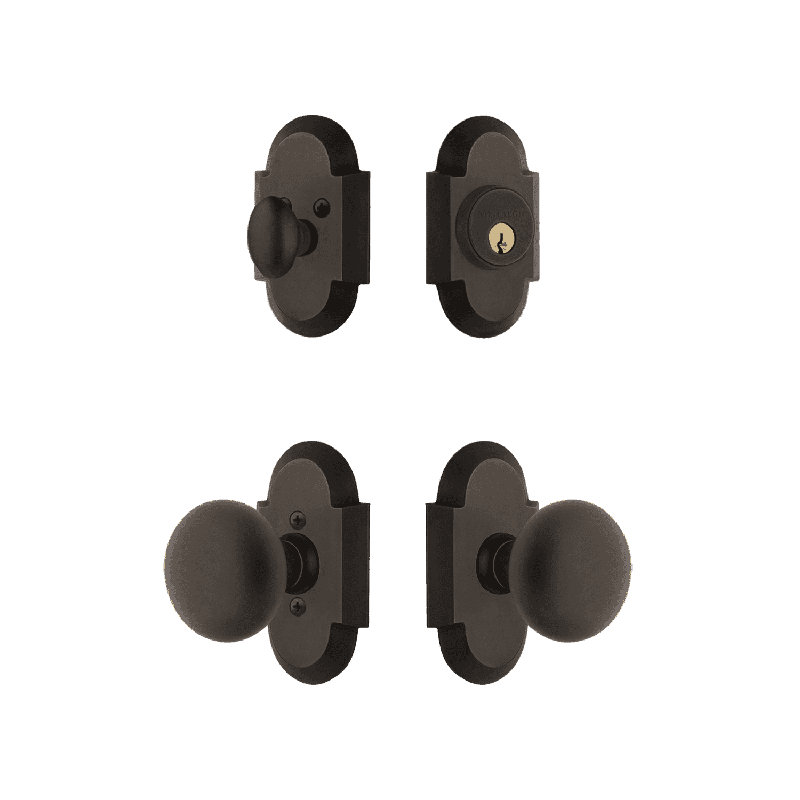 Nostalgic Warehouse Cottage Entry Set with New York Knob, Oil-Rubbed Bronze, 2.75