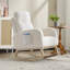 Chaises berçantes modernes et confortables, pieds en bois massif, style blanc chic pour la maison