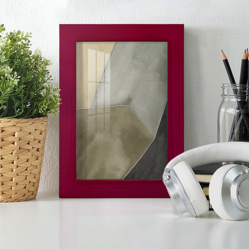 Tectonic Shift IV Framed On Paper Print, Red Framed, 7" H x 5" W x 1" D