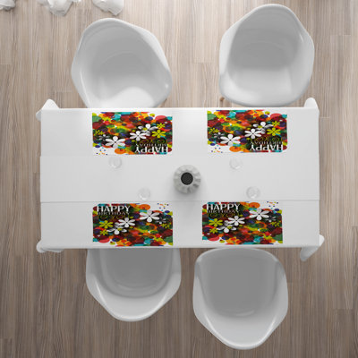 Polyester Abstract Rectangle Placemat