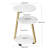 Round End Table Side Table with Metal Frame, Accent Bedside Table Nightstand with 3-Tier Shelves-1252769163-1252769162