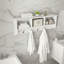 Portemanteau mural blanc avec tablette, portemanteau mural avec crochets et tablette de rangement pour vestibule