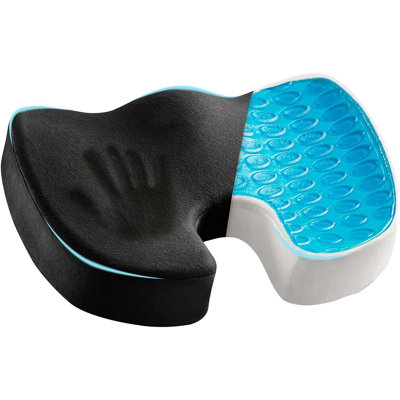 Coussin de siège en mousse à mémoire de forme avec gel rafraîchissant pour le confort du bureau, de la voiture ou de la maison