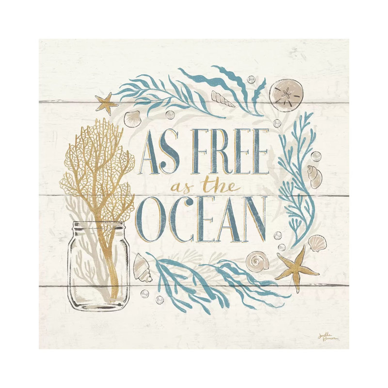 Golden Sea IV by Janelle Penner - Wrapped Canvas Print, 30.48 cm H x 30.48 cm W