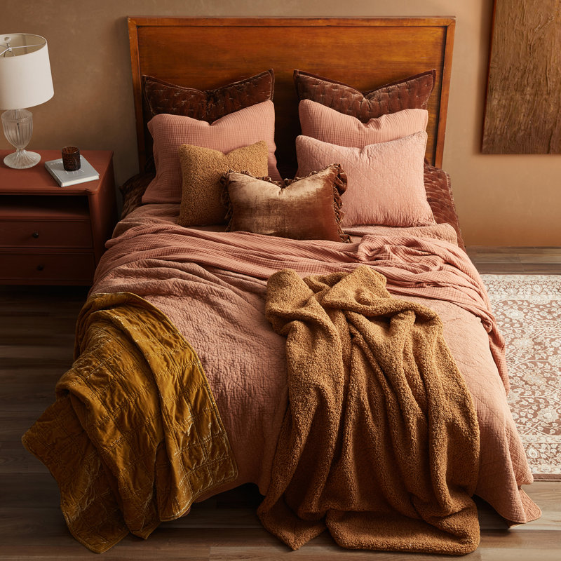 Coussin Oblong Stella, Brun cuivré