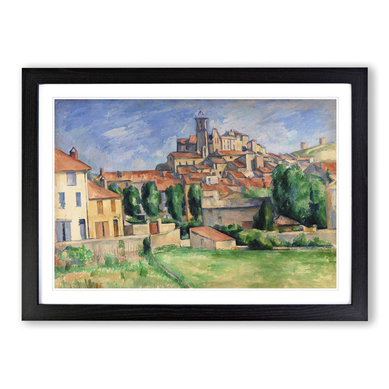 Gardanne Vol.2 by Paul Cezanne - Picture Frame Painting, 27cm H x 36cm W x 2cm D, Black Framed