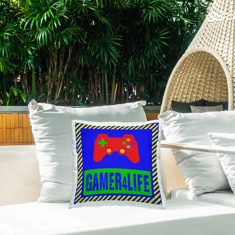 Coussin extérieur Gamer 4 Life, imprimé par Marcus Prime
