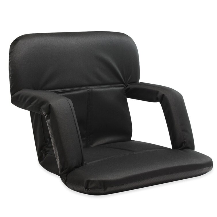 Regular & Wide Stadium Seat with 6 Reclining Positions Regular - 2 Pack in Black