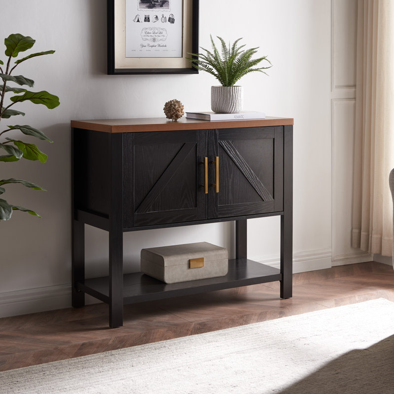 Buffet Amleto, Noir / noyer