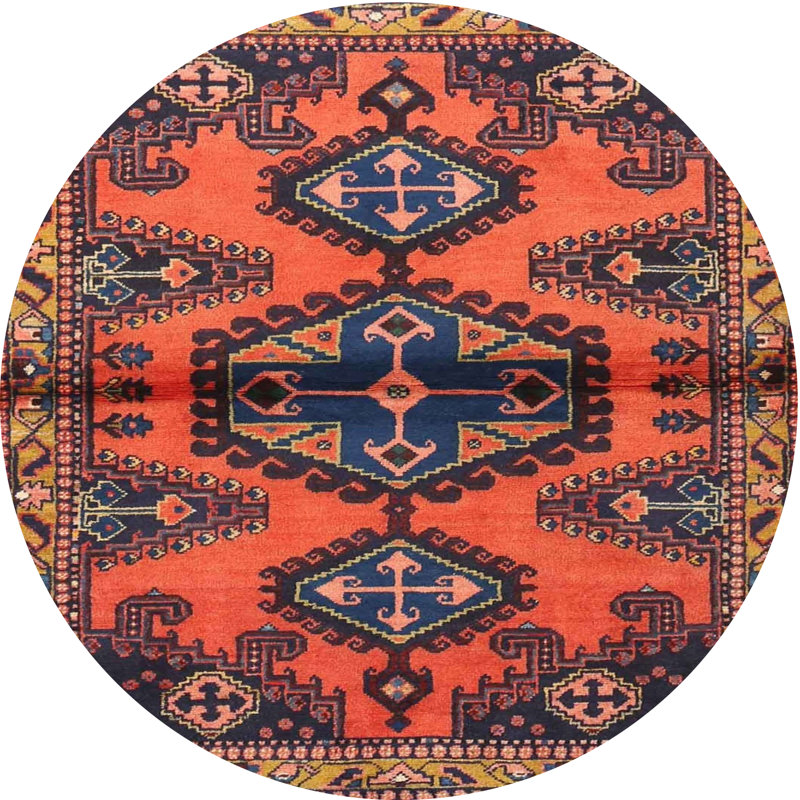 Oriental Indoor Rug, Round 5'