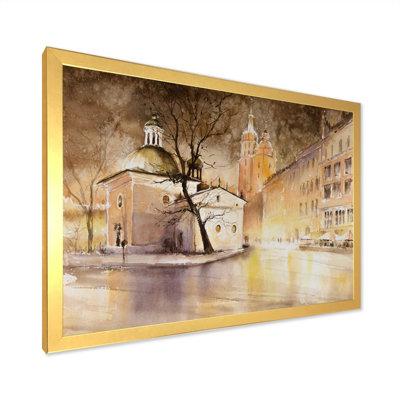«Abstract Church Of St. Wojciech», reproduction d'art sur toile encadrée