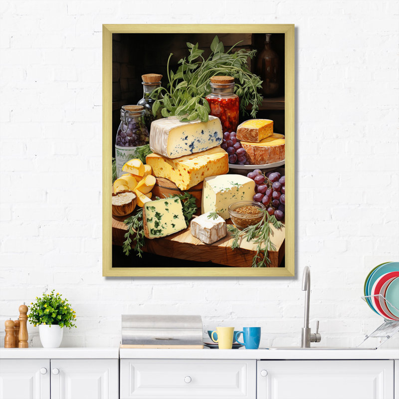 Plateau à fromage Santalaris II, Encadrement doré, H 40 po x l 30 po x P 1,5 po